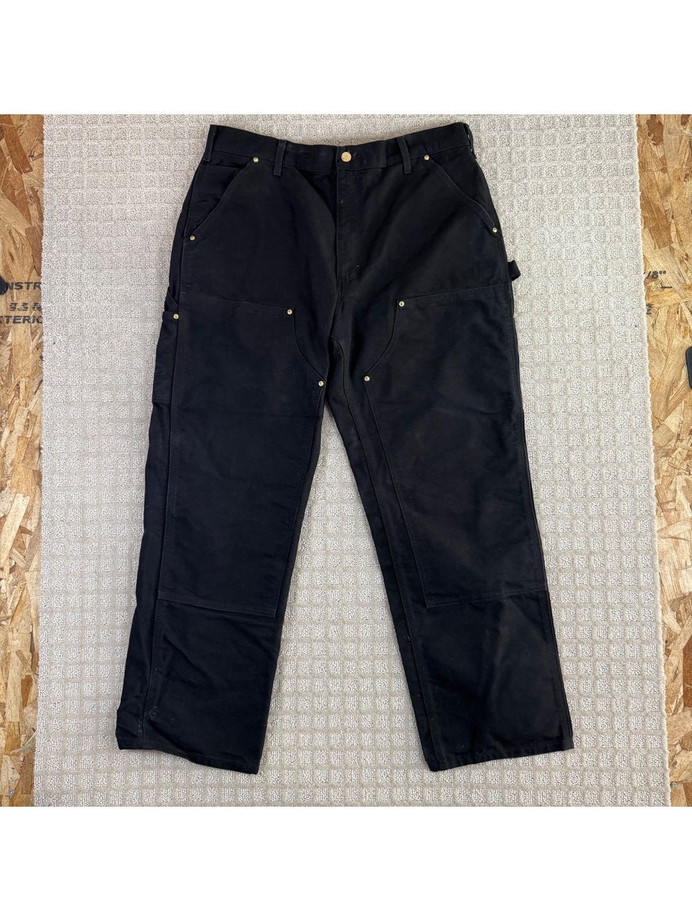 Carhartt B01 Double Knee Carpenter Pants Black 36x30 USA